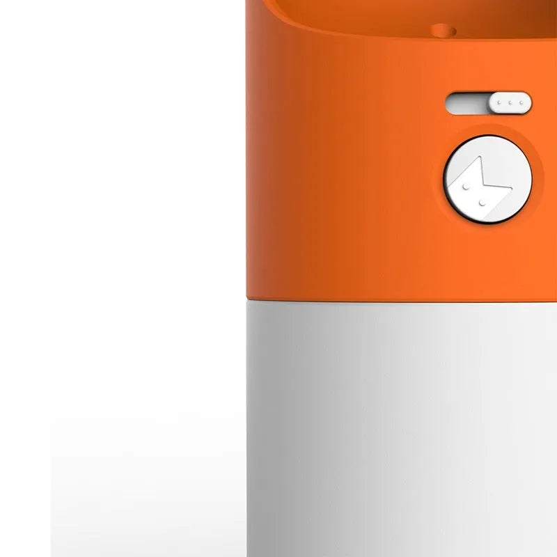 White Moestar rocket-shaped pet drinking cup with grey accents and 270ml capacity
