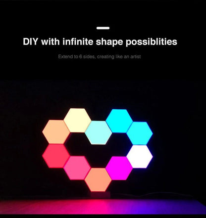 Smart Quantum Lamp with voice control, customizable color lighting, and modular design for home decor