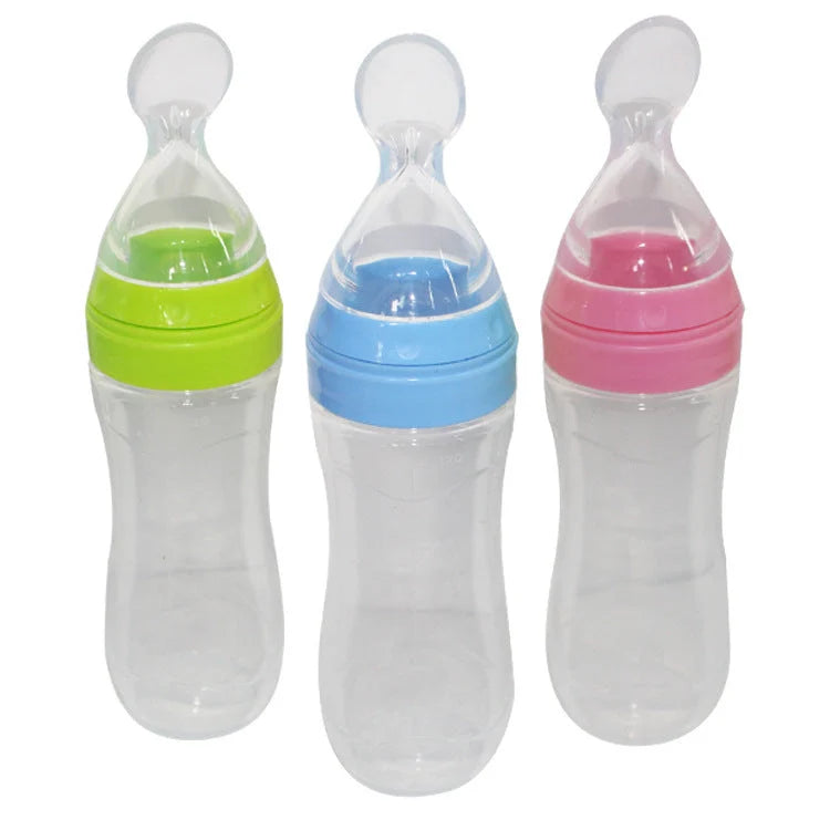 Baby Spoon Bottle Feeder in various colors for easy, safe feeding