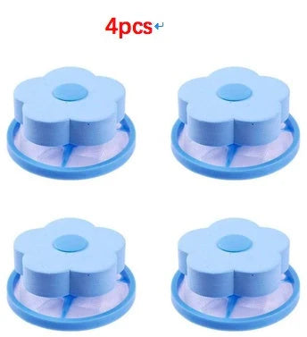 Float Filter for Washing Machine Hair Remover with flower design in various colours