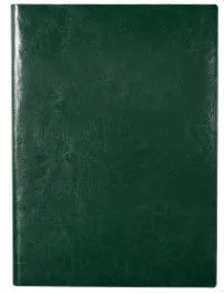 A5 notebook with brown imitation leather cover and beige Daolin paper, wireless binding