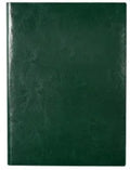 A5 notebook with brown imitation leather cover and beige Daolin paper, wireless binding