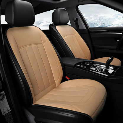 Winter car heating cushion in black, 125cm x 52cm diamond velvet with massage blowers and non-slip base