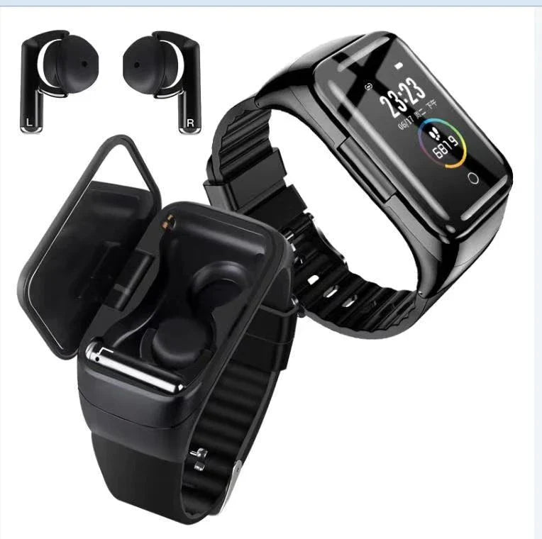 Wireless Bluetooth Headset Smart Watch with Waterproof Screen and health monitoring features