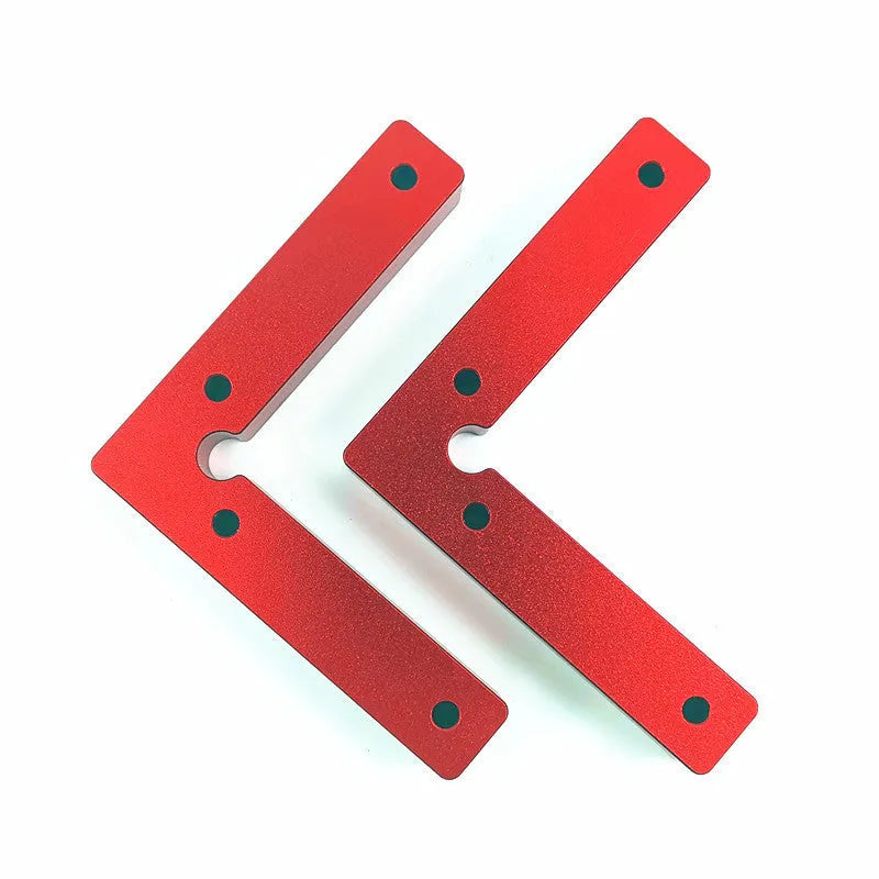 Aluminium alloy right angle positioning block for woodworking with measurement scale