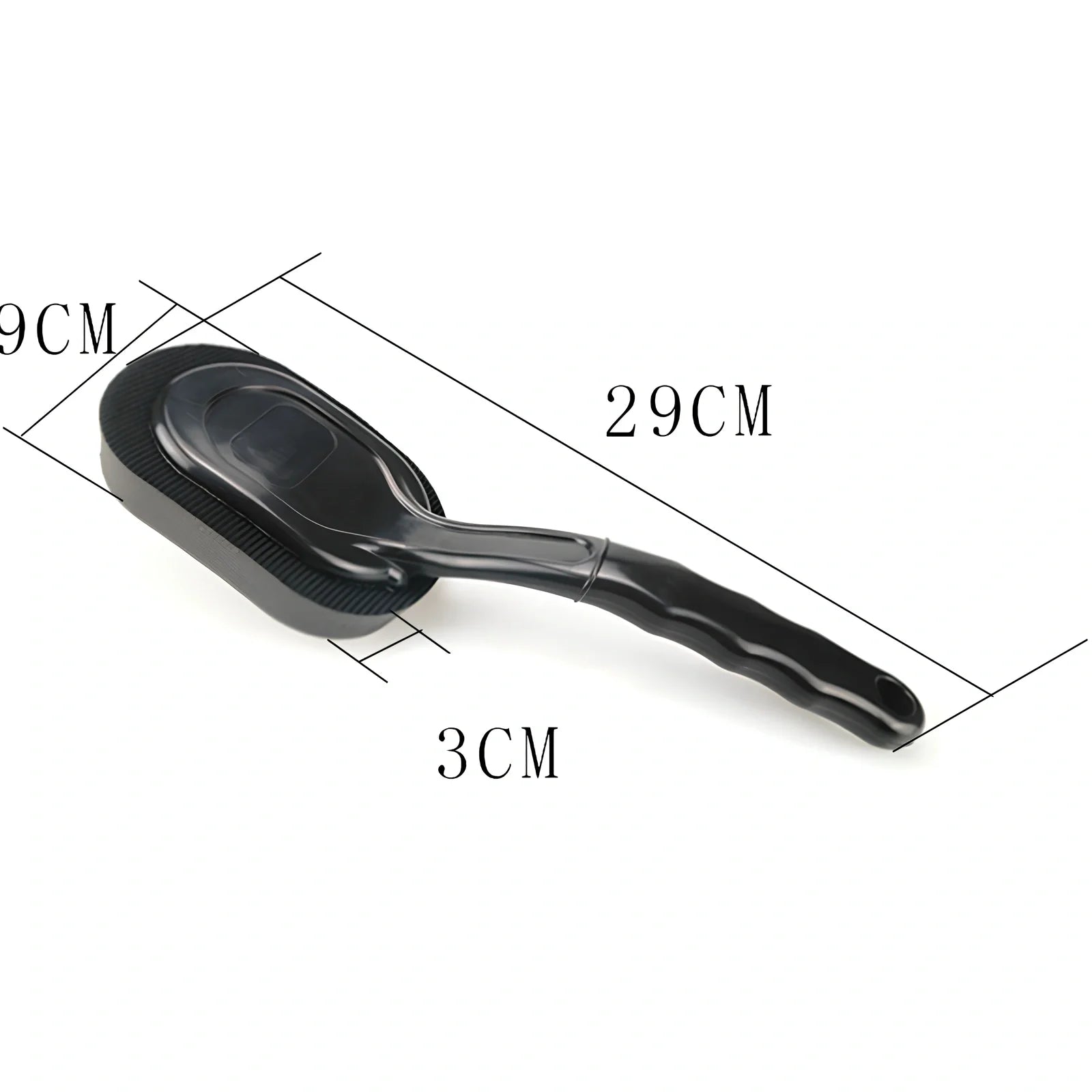 Long handle car tyre wax brush with polyester sponge head for standing application