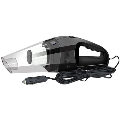 12V 120W Portable Handheld Vacuum Cleaner for Cars in orange, blue, and black
