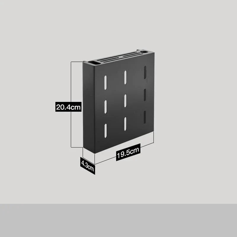 Stainless steel kitchen wall storage rack with hole plate for customisable organisation