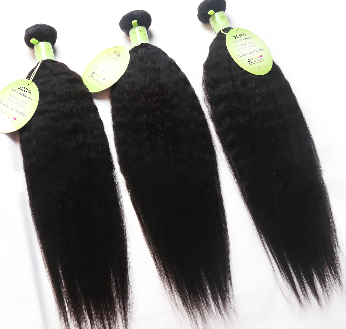 Brazilian kinky yaki straight curtain wig in real human hair, 16-inch length with lace front and natural waves