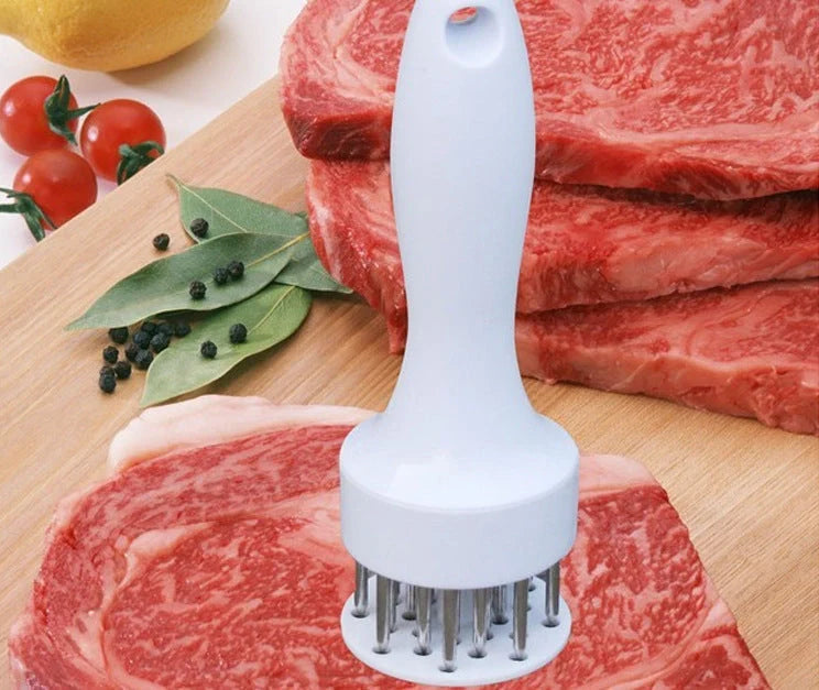 Steak Pork Chops Tender Meat Needle in white, perfect for enhancing meat flavour and tenderness