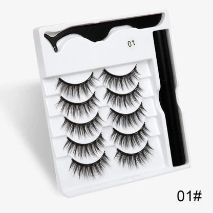 Magnetic false eyelashes set for easy, glue-free application
