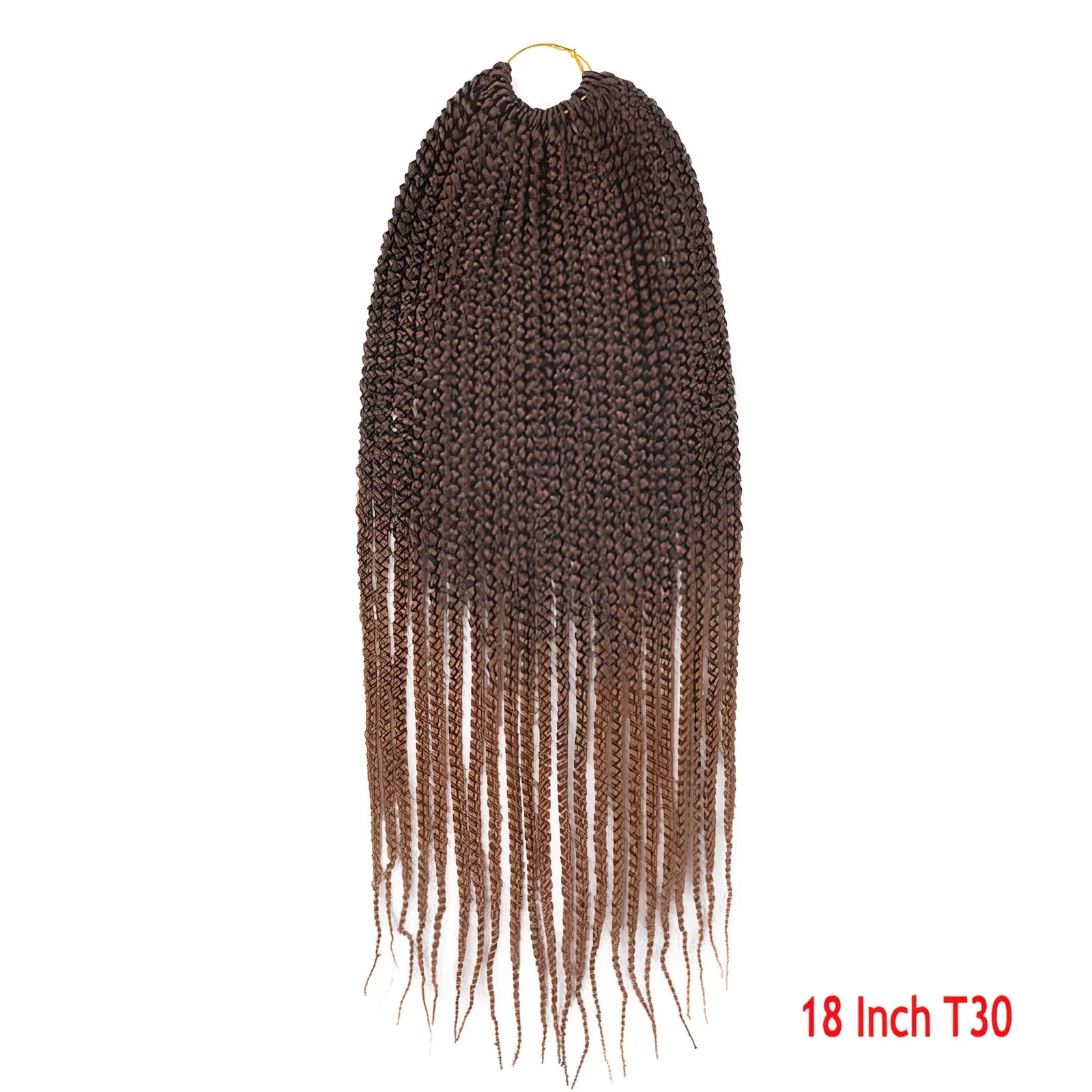 Crochet Senegal box braids extensions in 18 inch 1B colour, three silk braids per piece for easy hair installation