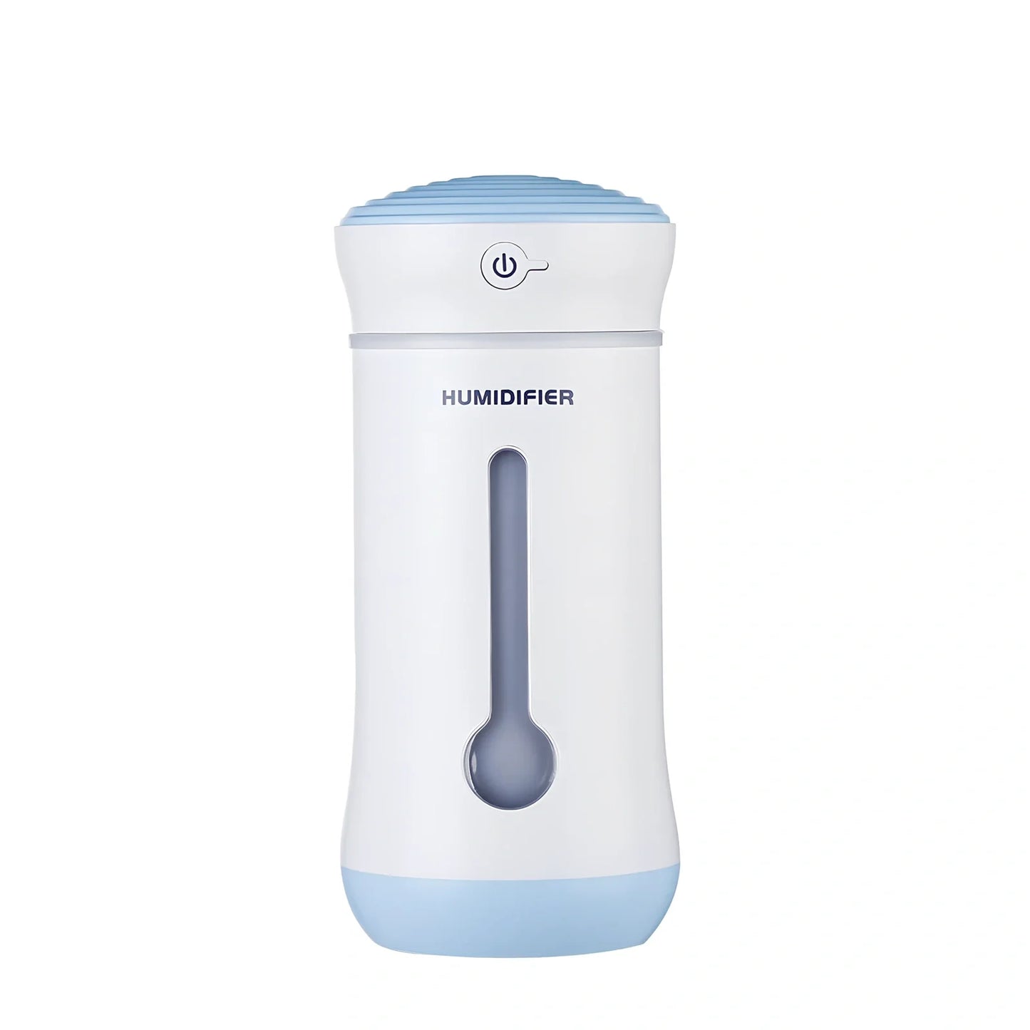 Creative car air purifier humidifier in pink, 7.6x7.6x17cm size with 300ml bottle and USB cable