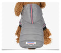 Grey cotton autumn dog clothes for small to large pets with back length 19-39 cm