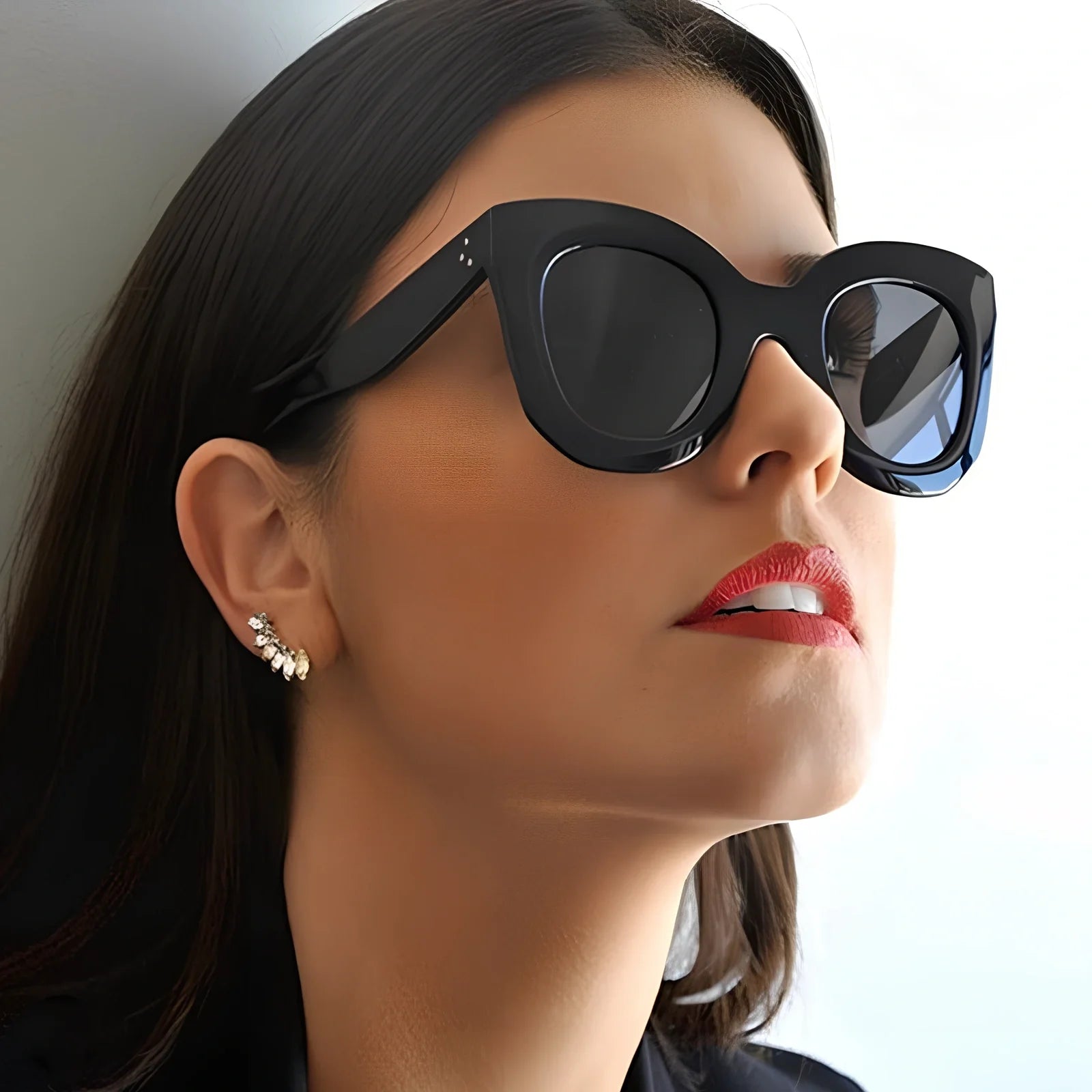 Women's cat eye sunglasses with UV400 protection and polarised lenses in multiple colour options