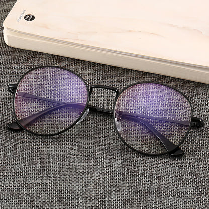 Anti-blue light computer glasses in black frame blocking 40% blue rays, with brown gold silver options for eye protection