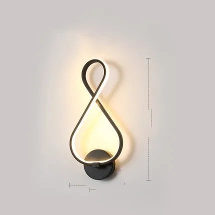 LED wall mounted bedside lamp with silicone shade in selected colour