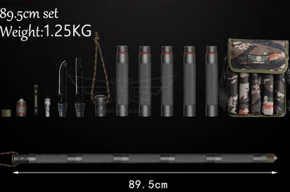 Multifunctional tactical stick for outdoor adventures with tools including bottle opener and compass