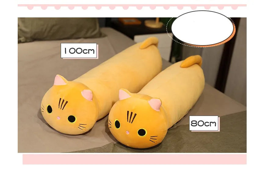 Large cartoon cat plush toy stuffed doll animal pillow cushion in multiple size and colour options