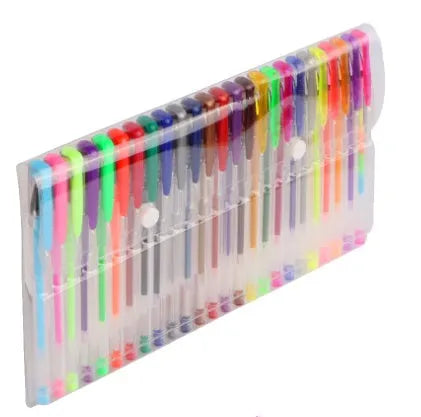 Pack of colour gel pens with a 2.2mm ink reservoir, showing 25 or 50 piece bulk options