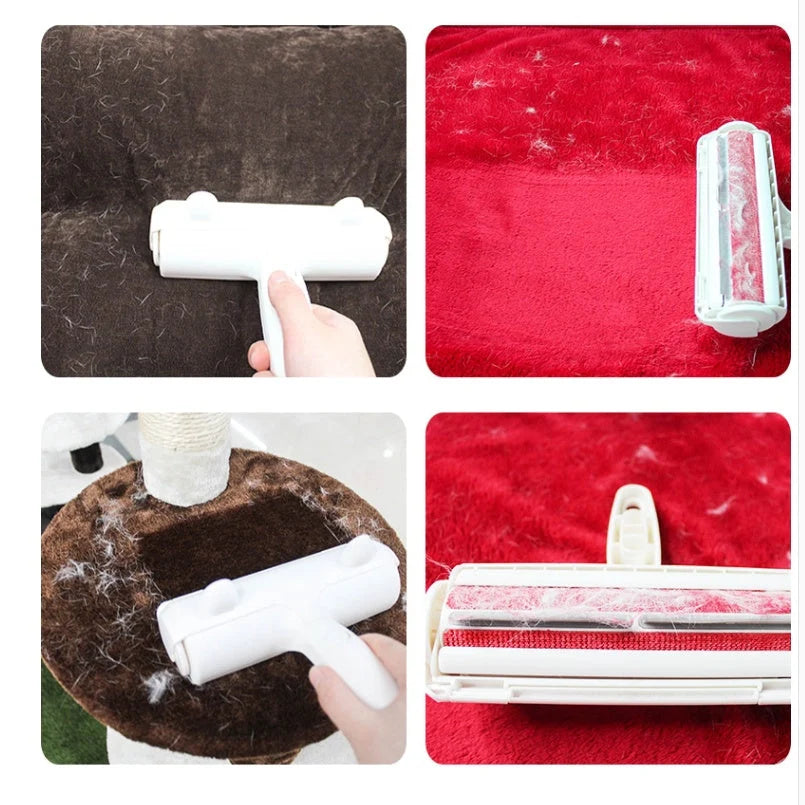 Durable ABS pet hair remover tool with 2-way design for efficient cleaning