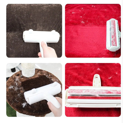 Durable ABS pet hair remover tool with 2-way design for efficient cleaning