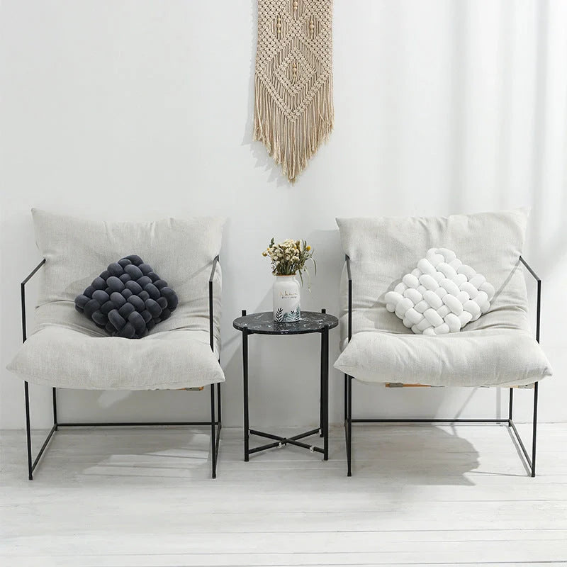 Creative Home Woven Square Plush Cushion in various colours for home decor