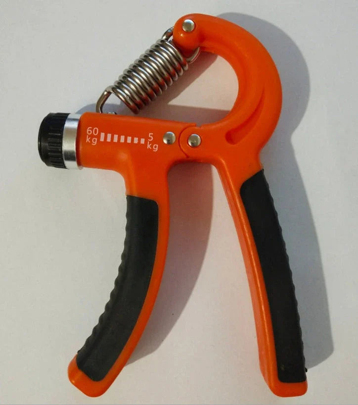 Adjustable hand grips 10-40kg in orange and black, perfect for strengthening hands, wrists, and forearms