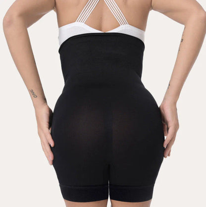 Seamless high-waist shorts in various colors and sizes, designed to smooth and shape the body for a flattering look under any outfit.