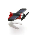 Solar powered aircraft car air freshener decoration in silver with aroma sticks and non-slip mat