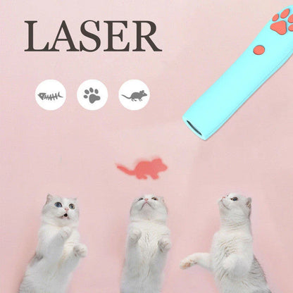 Remote control LED laser cat stick toy in vibrant colours for pet entertainment