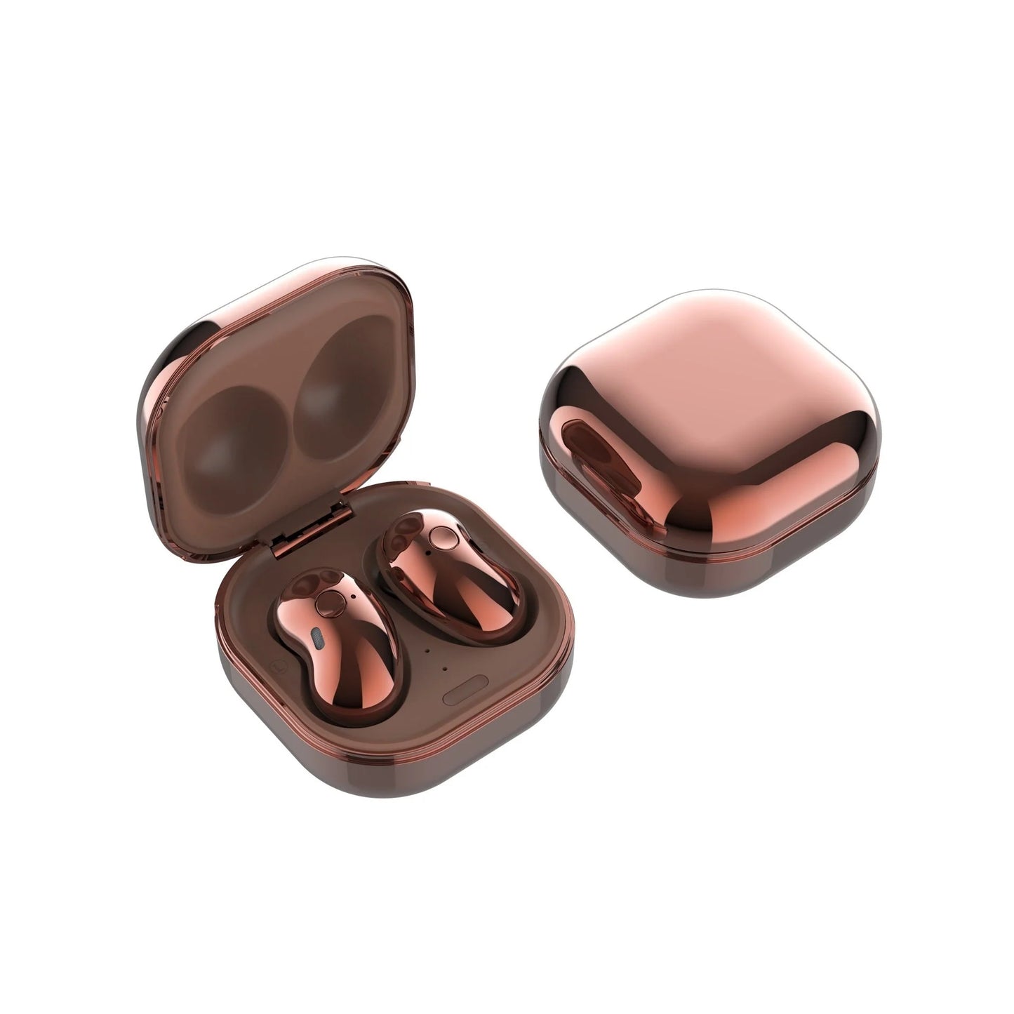 Buds Bluetooth 5.0 Wireless Earbuds in black, white, and rose gold with 9D stereo sound