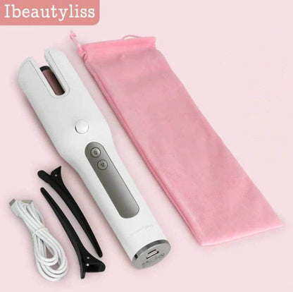 Wireless Charging Curl Styler with ceramic heating technology, reverse charging, and double heat insulation for safe, effortless styling