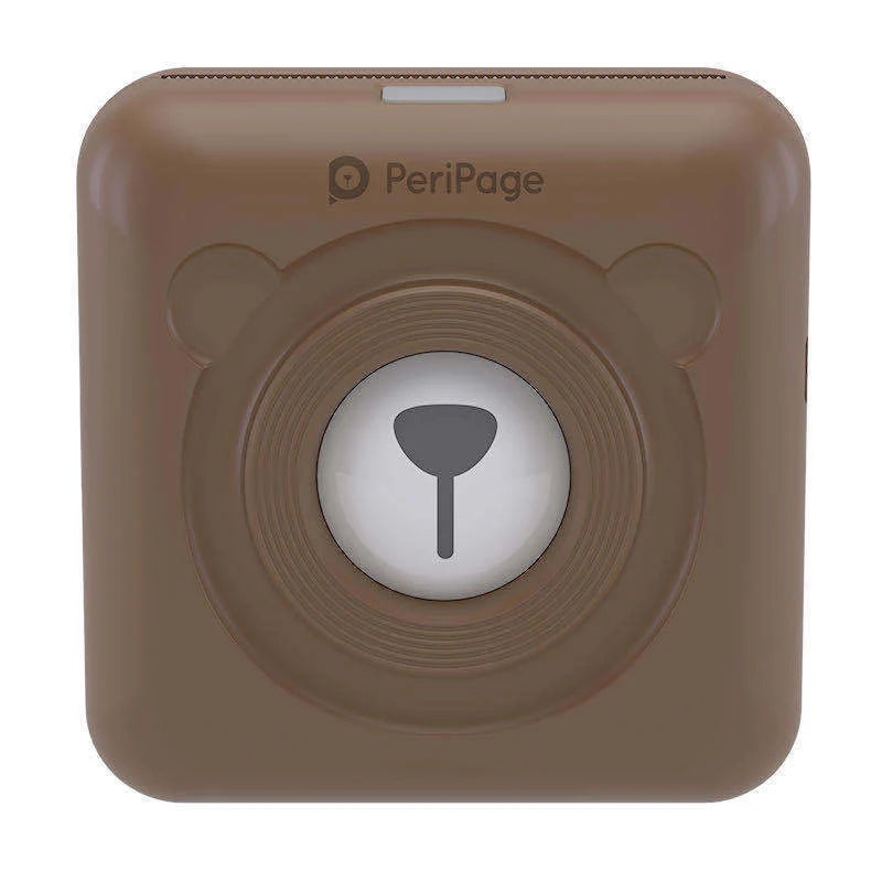 Portable handheld label mini thermal printer in white, pink, or blue