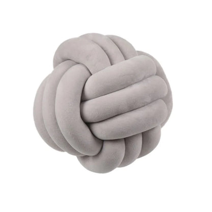 Knotted Plush Ball Design Round Throw Pillow in assorted colours and sizes
