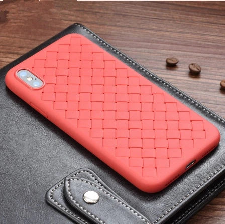 Luxury grid weaving iPhone case with eco-friendly TPU and cooling design