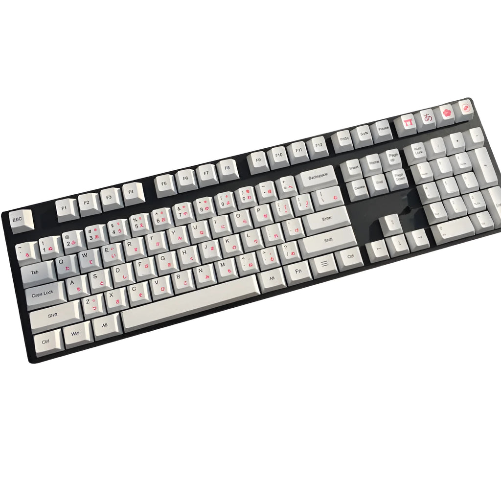 Japanese Russian Korean heat sublimation keycaps on mechanical keyboard with PBT material