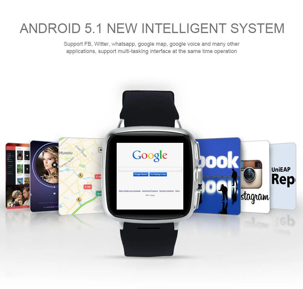 Z01smart watch with 1.54-inch HD capacitive touchscreen in black or white colour options