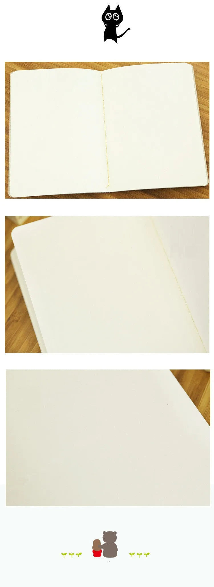 Retro graffiti sketchbook with plain blank pages in black cover, showing 102x142mm size and binding car line construction