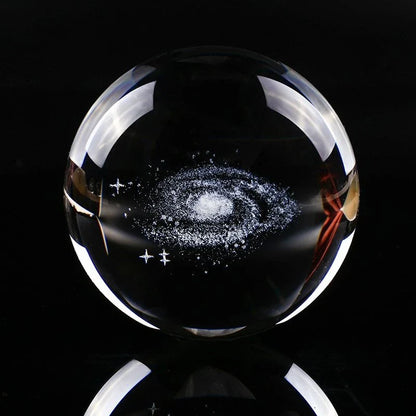 Galaxy Crystal Ball with K9 crystal clarity and luminous base options
