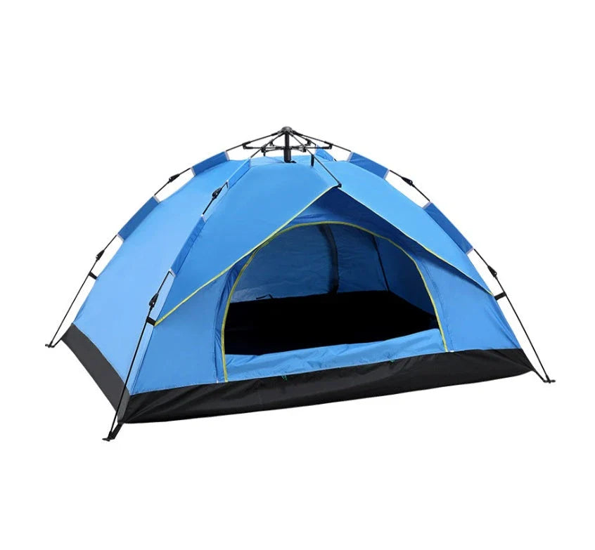 Automatic spring camping tent with quick setup and rainproof design