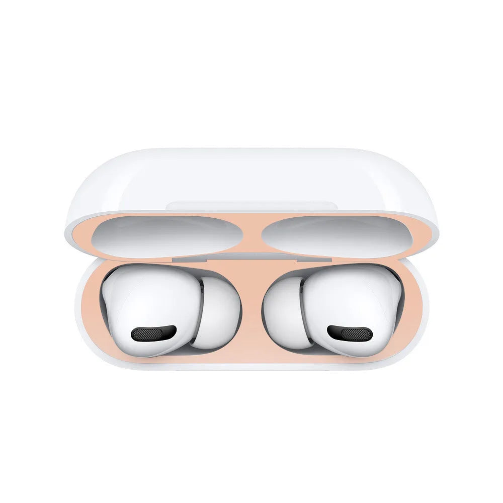 Electroplated metal sticker film for Apple AirPods in eight colours – dustproof and fingerprint-proof protector