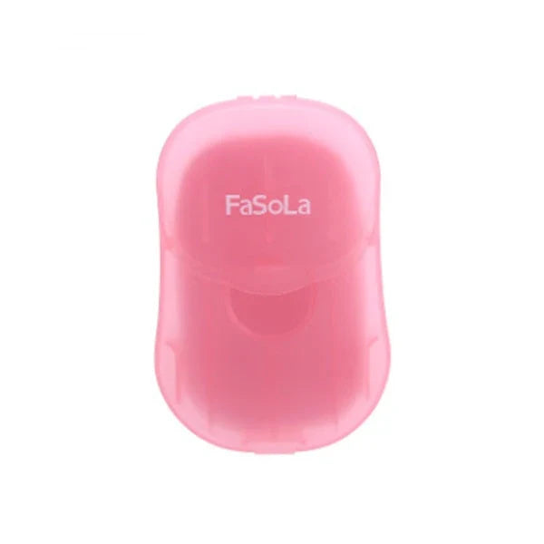 Compact disposable travel soap sheets in a durable PP5 container, perfect for on-the-go hygiene