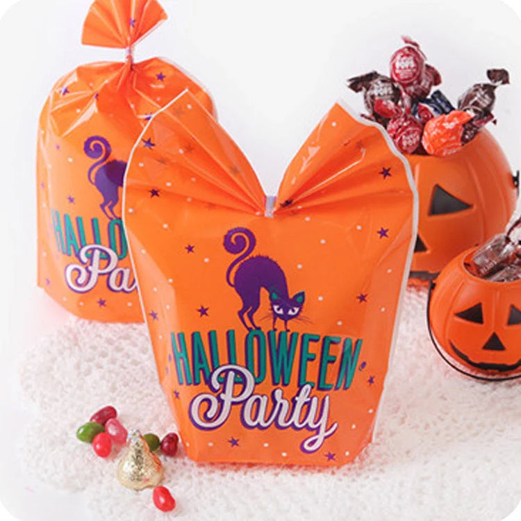 Holy Festival Candy Bag Halloween in orange and dark purple