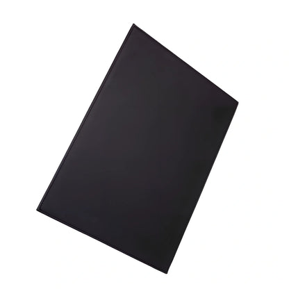 Black anti-radiation tablet pad, 35cm x 25cm with heat-insulating print and straps for 20-33cm devices
