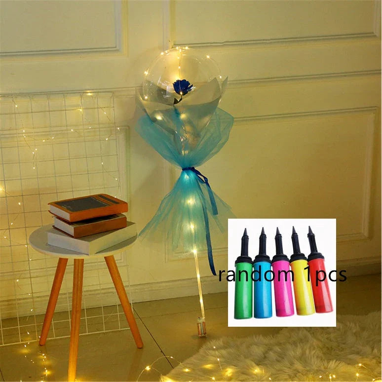 LED luminous balloon rose bouquet in various colors for Valentine's Day decorations