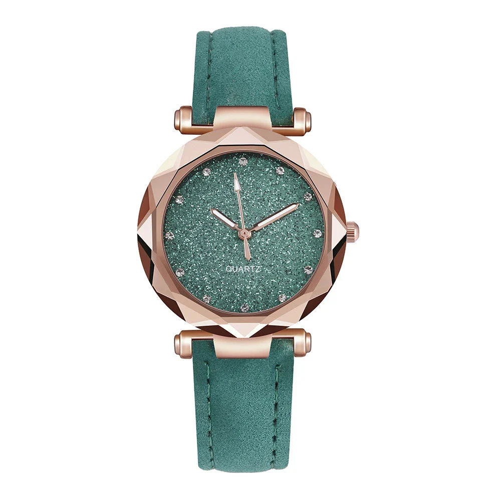 Stylish starry wristwatch with a variety of color options, featuring a sleek design and premium materials.