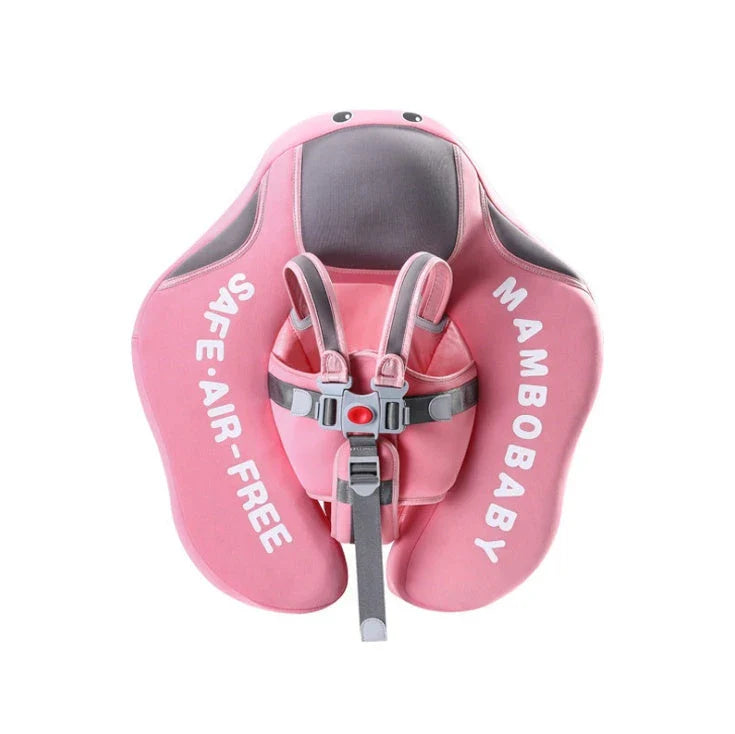 Children's inflatable lying ring with anti-turning design for safe swimming