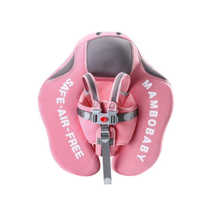 Children's inflatable lying ring with anti-turning design for safe swimming