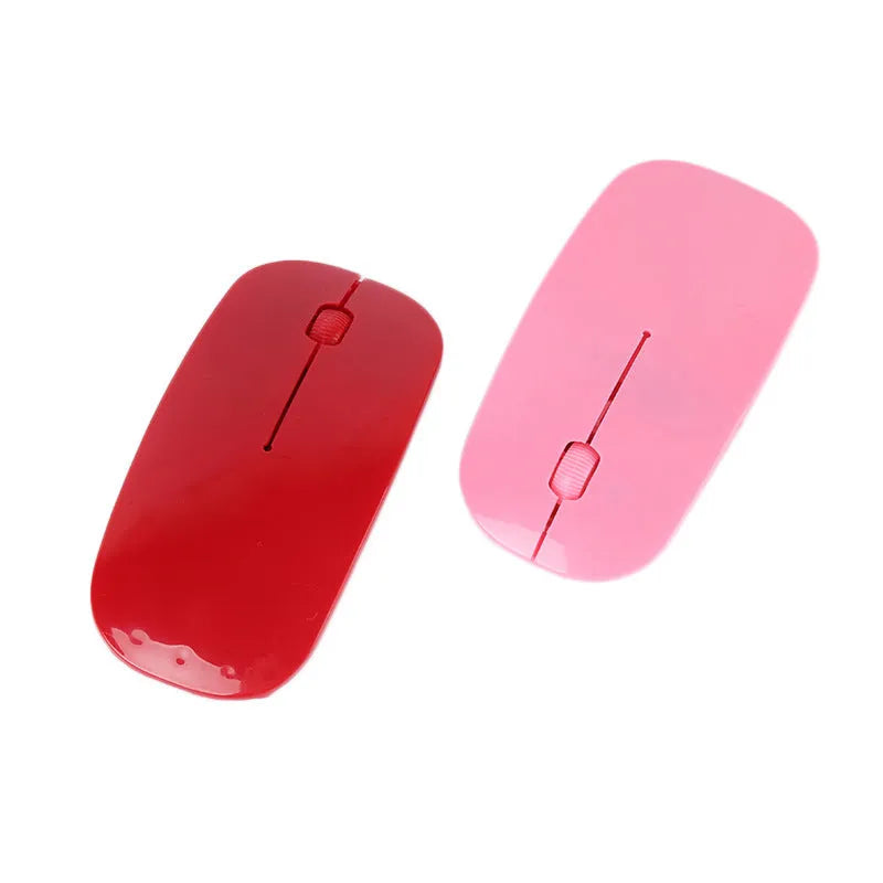 Wireless computer mouse in six colour options with USB receiver for Windows PCs